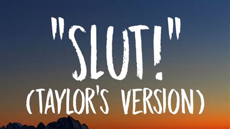 slut lyrics